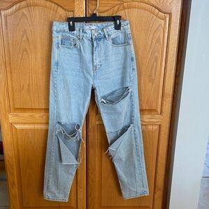 Adika Brand Distressed Light Blue Jeans. Size medium.